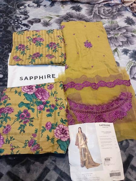 SAPPHIRE 3PC UNSTICHED 3