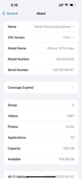 IPhone 13 Pro Max 256 Gb’s PTA approved 6