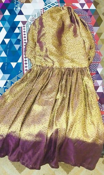 Elegant Purple Bridal Dress Handcrafted Antique Embroidery from Multan 6