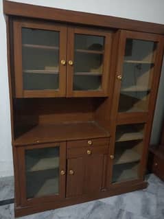 we are selling pure wooden showcase in good condition 0