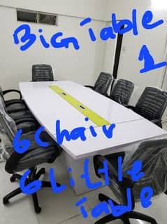 chair &,tables for sale 1big table 5to 6 single table 6 to 7 chair