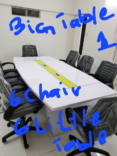 chair &,tables for sale 1big table 5to 6 single table 6 to 7 chair 0