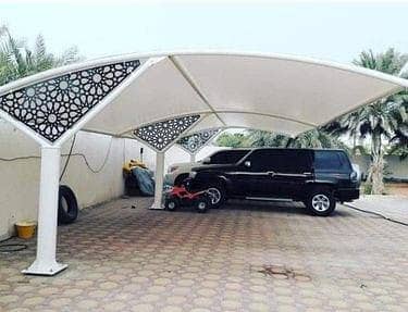 Tensile Car Parking Sheds | Wall Mounted Shades | PVC Fabric Tensile 2