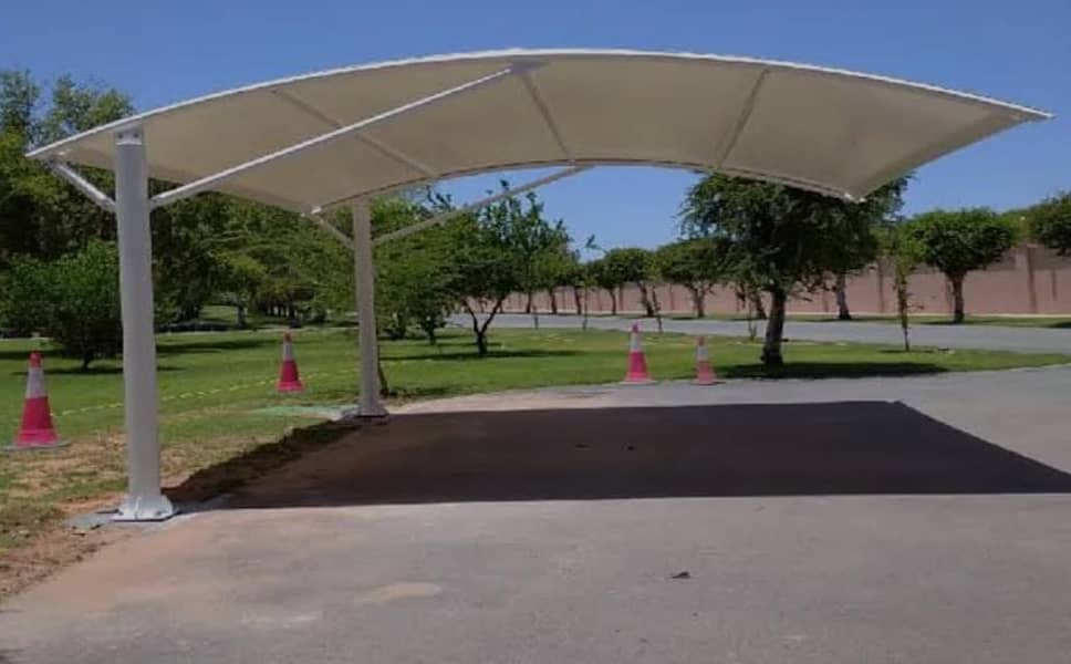 Tensile Car Parking Sheds | Wall Mounted Shades | PVC Fabric Tensile 5