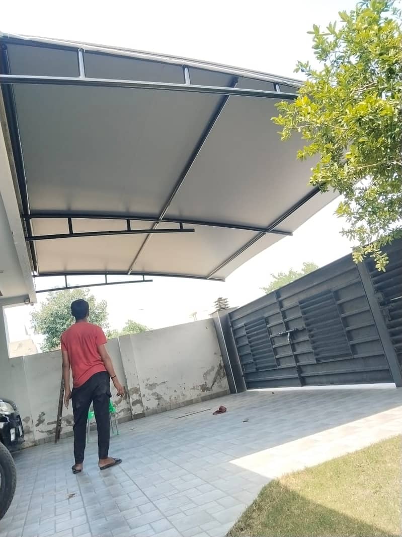 Tensile Car Parking Sheds | Wall Mounted Shades | PVC Fabric Tensile 8