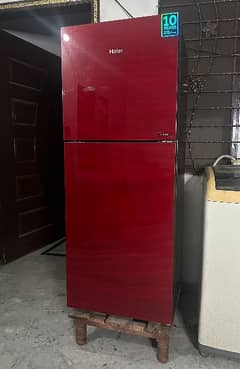 haier fridge like new  with warranty Card