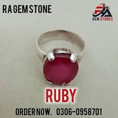 RUBY STONE  CERTIFIED 100%