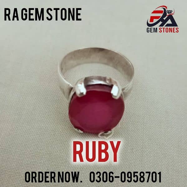 RUBY STONE  CERTIFIED 100% 0