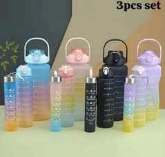 3 PCs motivational water bottle set