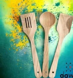 pieces wooden spoon set