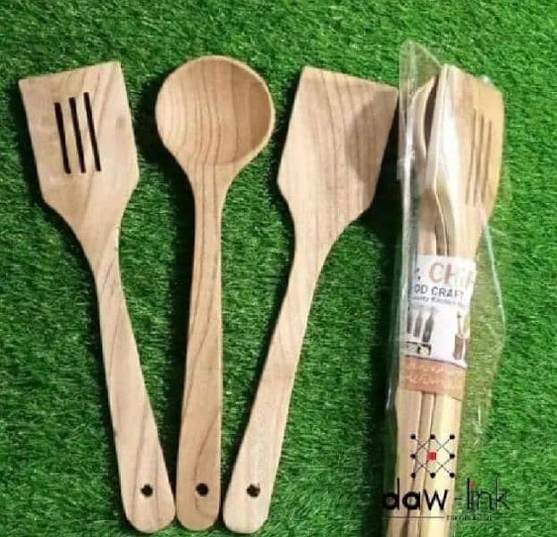 pieces wooden spoon set 1