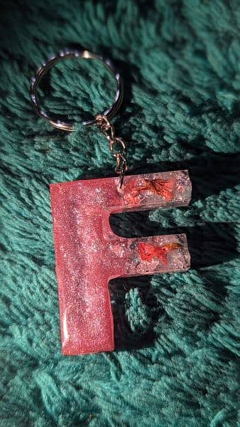 Resin Alphabet KeyChain 1