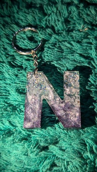 Resin Alphabet KeyChain 2