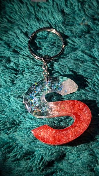 Resin Alphabet KeyChain 3