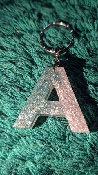 Resin Alphabet KeyChain 4