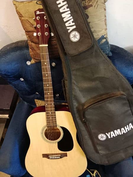 paramount acoustic guitar with bag & capo 1