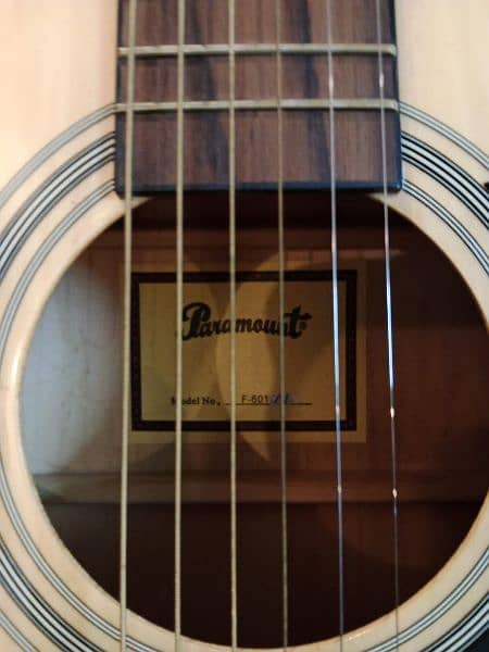 paramount acoustic guitar with bag & capo 3