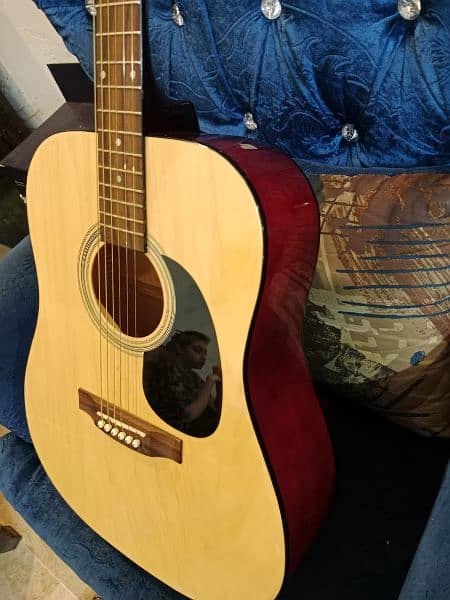 paramount acoustic guitar with bag & capo 5