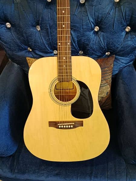 paramount acoustic guitar with bag & capo 6