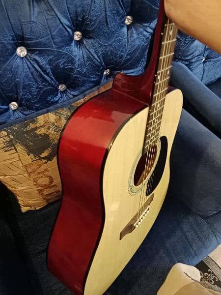 paramount acoustic guitar with bag & capo 11