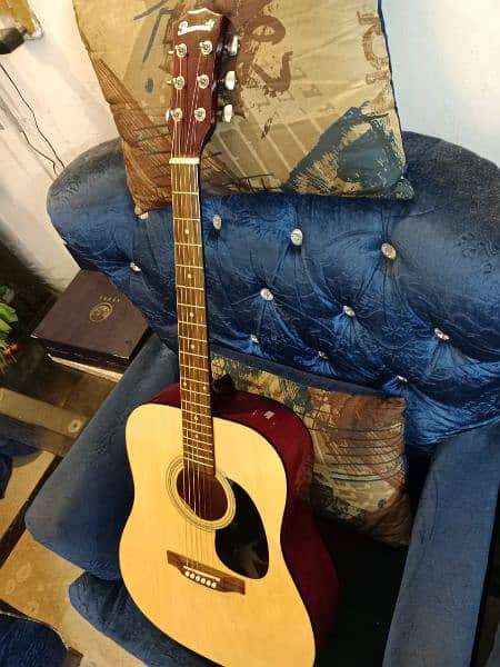 paramount acoustic guitar with bag & capo 12