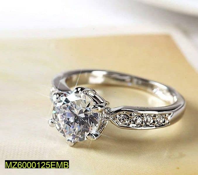 imported zircon ring adjustable 0