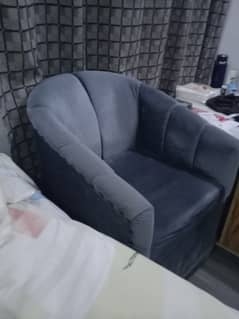 2 Sofa Set Chair in Grey Color