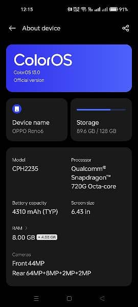 Oppo Reno 6 4