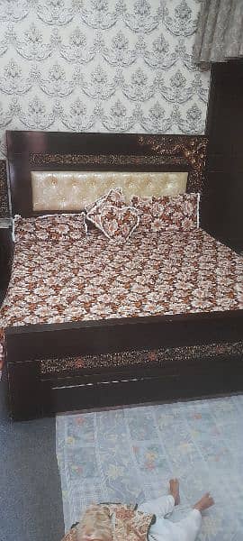 sale bed with side table and dressing 0