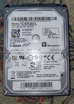 Hard Disk Drive 1000-GB (1TB) 100% Health