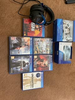 ps4 fat for sell along with 2 controllers and 6 cds 0