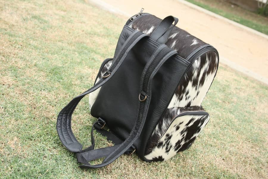 Handmade Cowhide backpack hair on bag Real Leather back pack 2