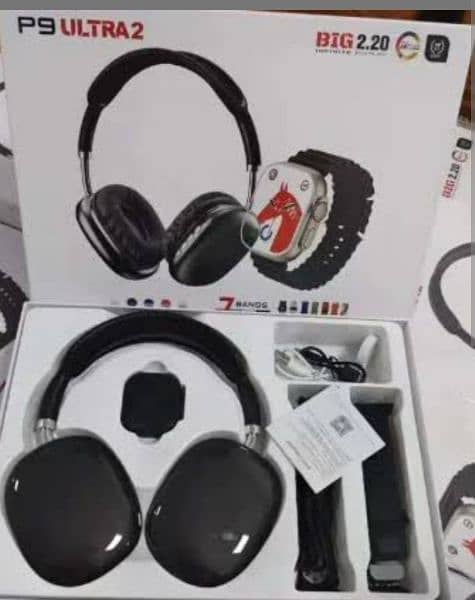 P9 Ultra 2 headphone + 7 straps smartwatch 1