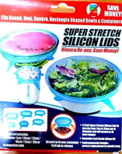 super stretchable silicone lids (Reusable)