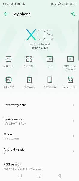 Infinix Hot 11 play 4/64GB 6