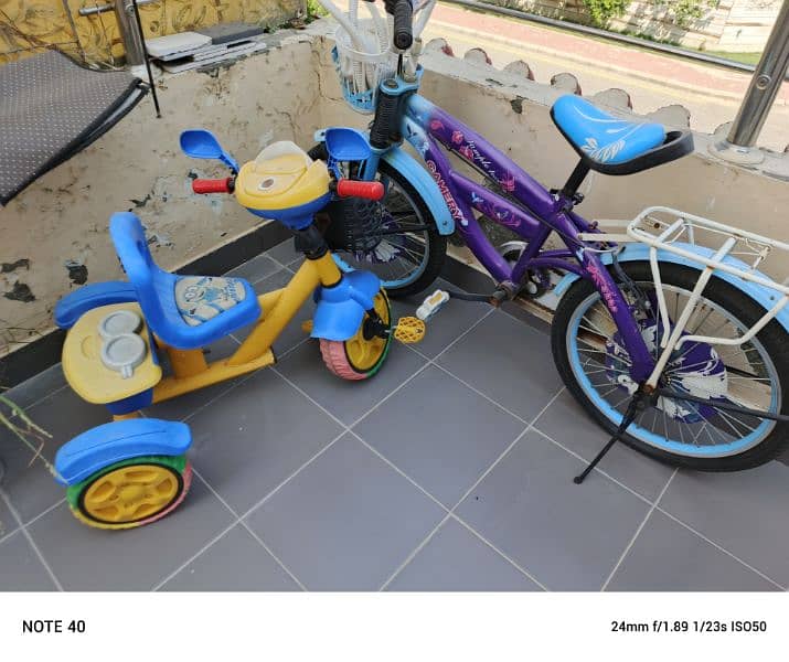 Baby cycle and 11 years girl cycle for sale 0