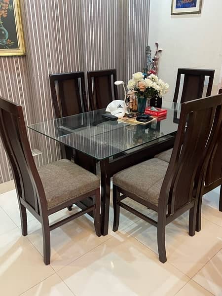 Dinning table with 6 chairs 1