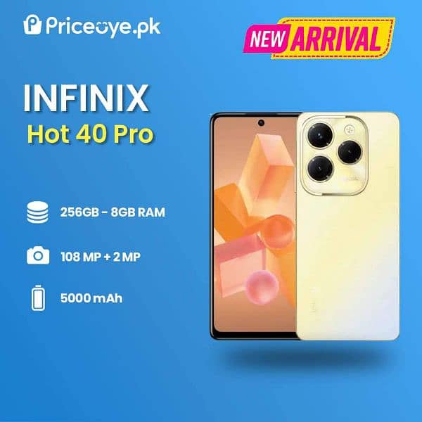 Infinix hot 40 pro 8,256 10 month warranty ma ha box charger st ha 3