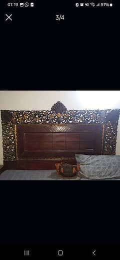 Pure Sheesham carving bed 0