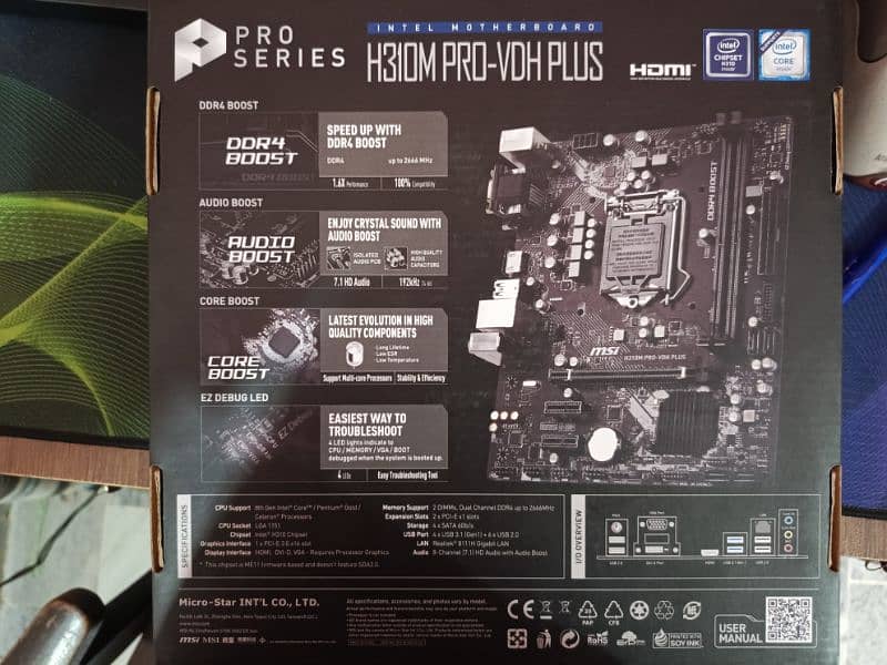 MSI H310M PRO-VDH PLUS (9th Gen Intel motherboard) 1