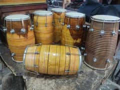 Professional Mehndi Wooden Filmi Dholak with bag