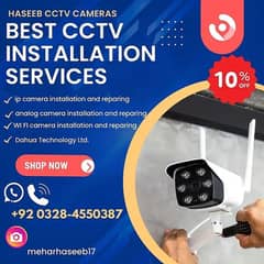 cctv cameras installation in 1500 only repairing of old setup also 0