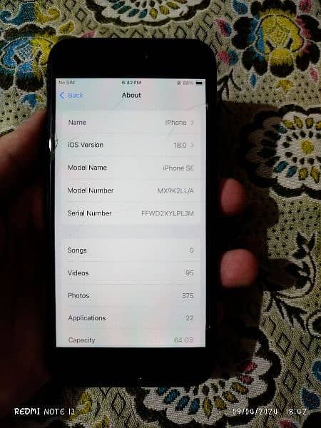 iphone SE 2020 64gb non pta 7