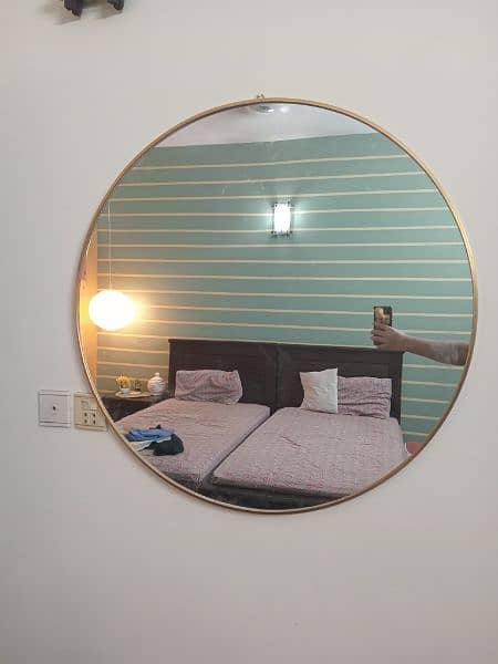 golden frame mirror (36 inches] 1