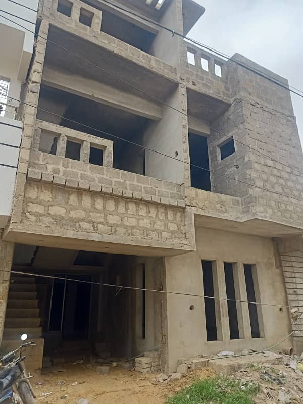 Waaray Ka Sooda Urgent Sale Complete Gray Structure House 120 Sq Yards Double Story 5 Beds DD Lease Demand Only 1 Core 60 lac In Alhira Society 0