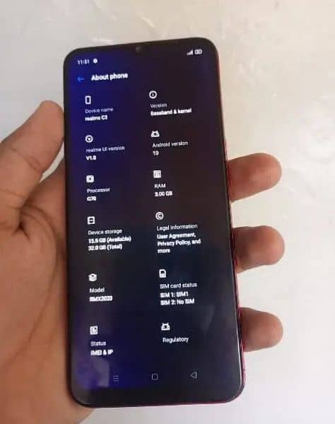 realme c3 gaming phone with box and charger 4