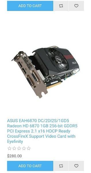 ASUS Radeon 6870 1GB GDDR5 256 bits PCI Express 2.1 x16 3