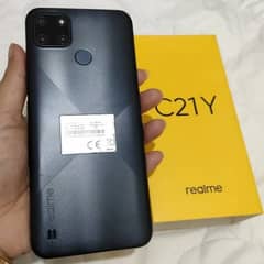 Realme c21y with Box and charger in 10 by 10 condition urgent sale 0