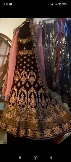 velvet bridal lehnga (Indian style) 0