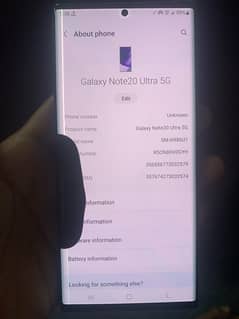 Samsung note 20ultra 5g 12/128 black dot +line anon pta sims working